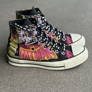 Converse Batman Chuck 70 Hi Top 167317C 80th Anniversary Black / Hot Pink 4.5